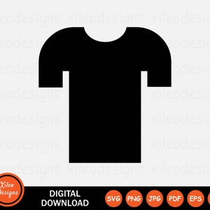 Shirt Icon SVG Tee T-Shirt Apparel Textile Fashion Wear png jpg eps ai pdf Digital Download Vector Graphic Clipart Vector Sign Symbol Cricut