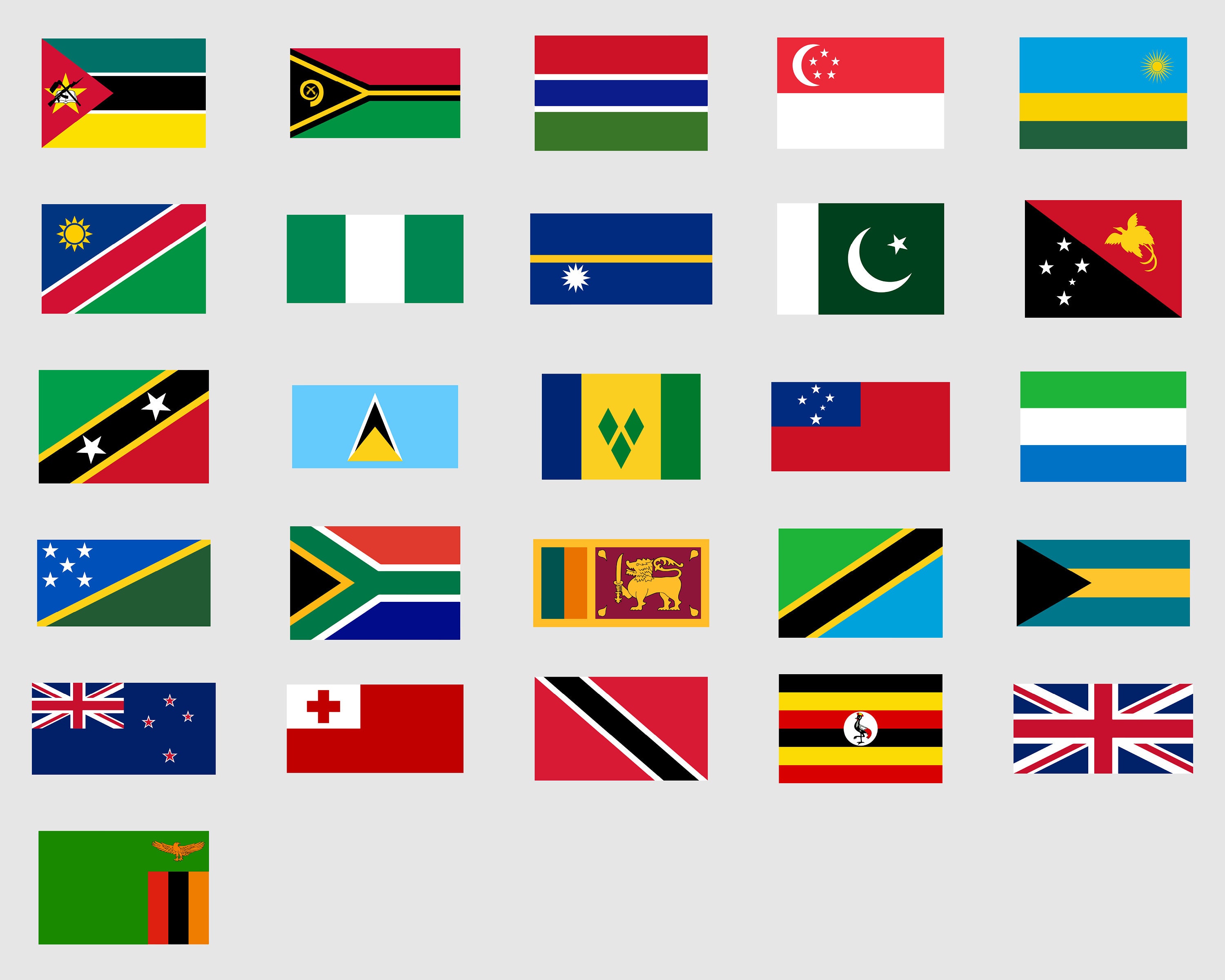 Commonwealth Countries Flag SVG Bundle Set Member Country Etsy