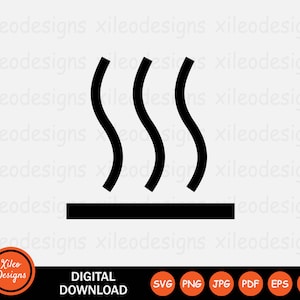 Hot Surface Sign SVG Heat Steam Burn Warning Hazard Caution Danger Vector Symbol Icon Graphic Clipart Cricut Digital Cut png jpg eps pdf ai