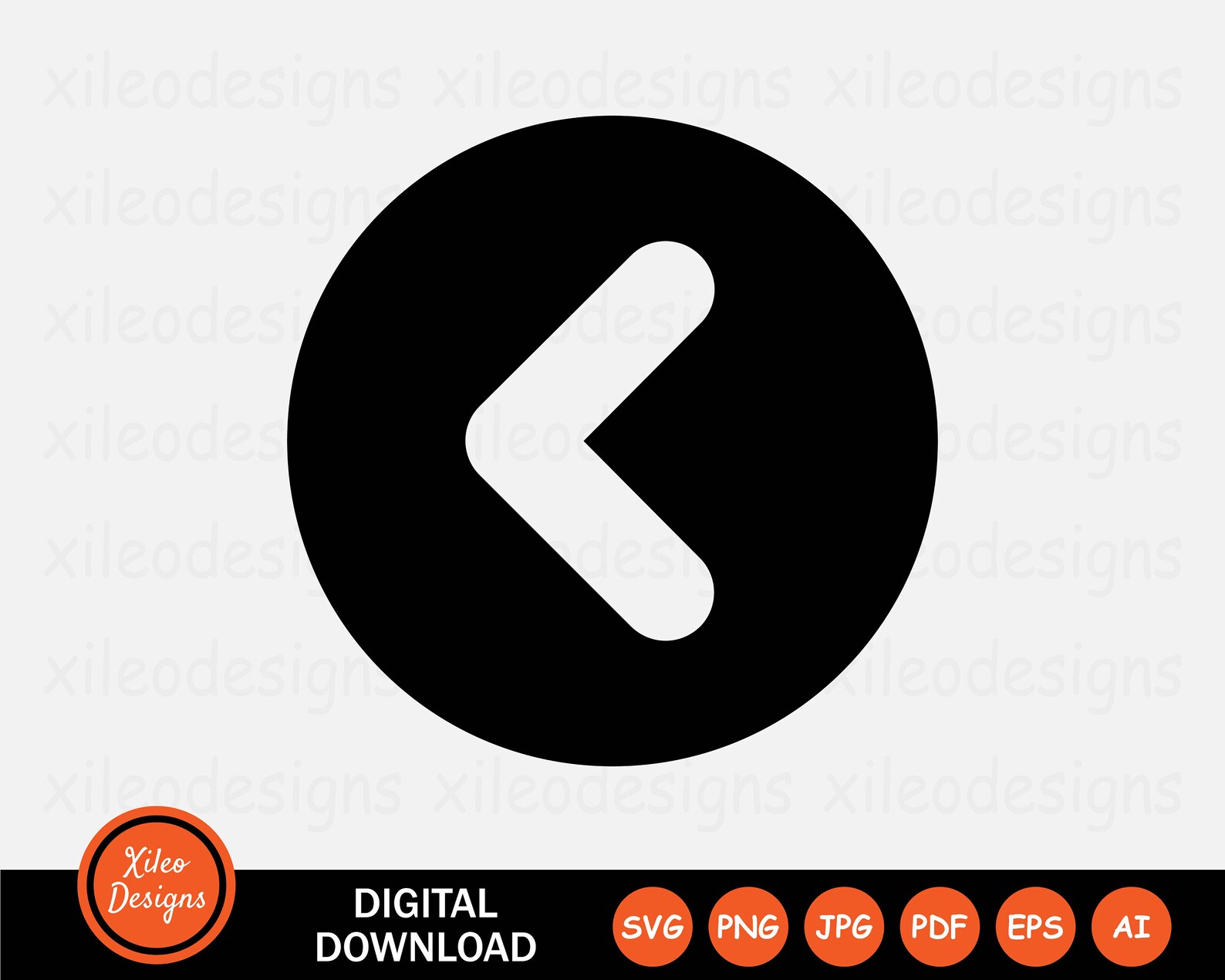 Svg Rounded Left Corner Round Left Arrow Icon SVG Previous Circle Direction Aim Png Jpg Eps Ai ...