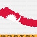 Nepal Map Flag SVG, Nepalese SVG Cricut Cut File, Country Nation ...