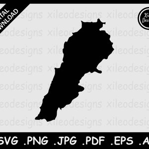 Libanesen Karte SVG, Png jpg jpg jpeg pdf ai eps