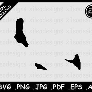 Komoren Karte SVG, Comorian Country National Border Border Border, Black Silhouette Cutout Cricut Cut File Vektor Icon, png jpg jpeg pdf ai eps