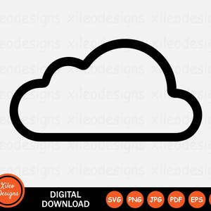 Cloud Line Icon SVG Weather Cloudy Sky Season Climate Sign Symbol ...