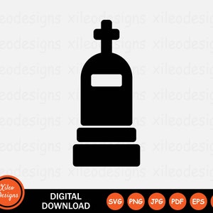 Tombstone Icon SVG Grave Tomb Stone Graveyard Death Die Sign Symbol Cricut Vector Graphic Vector Digital Download Clipart png jpg eps ai pdf