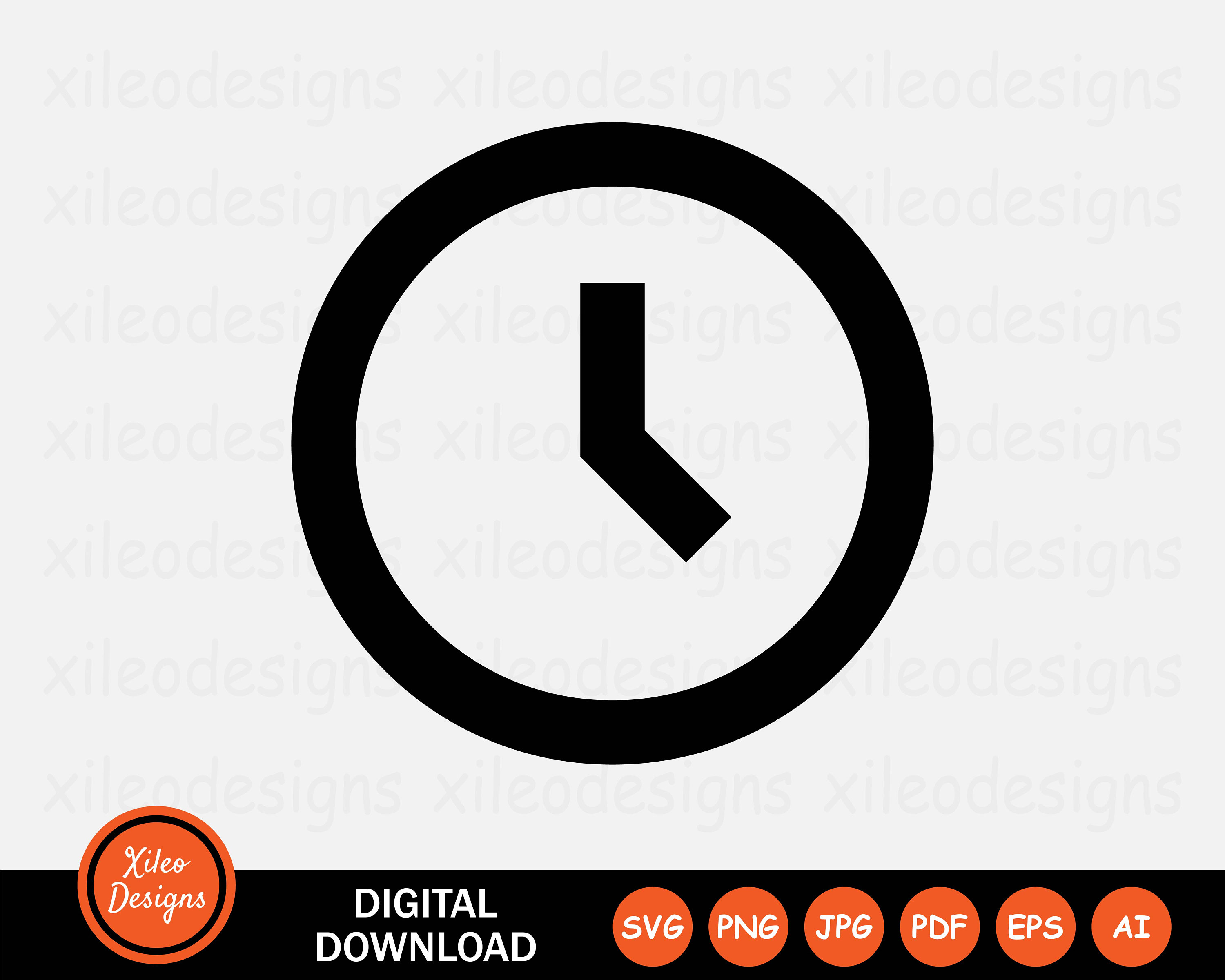 Icono de reloj redondo SVG Reloj de tiempo Cuenta regresiva