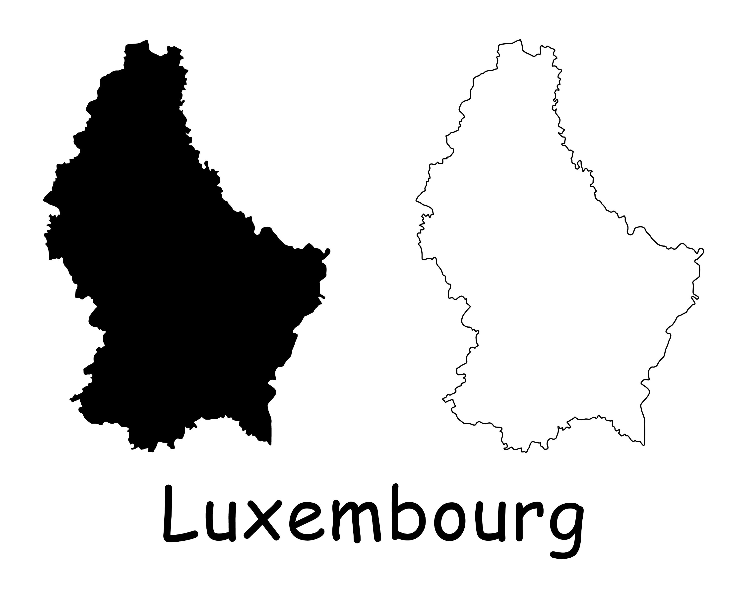 Luxembourg Country Map