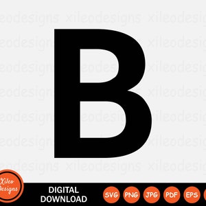 Símbolo em negrito Ícone SVG B Texto Documento do Word Doc Gráfico grosso Vetor Clipart Sinal Símbolo Cricut Digital Download Vector png jpg eps pdf ai svg