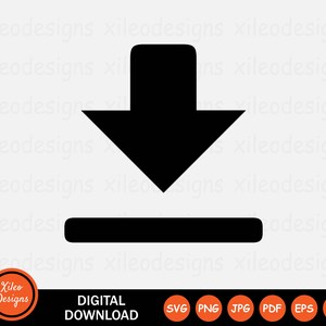 Download Icon SVG Down Load Site Network File Document Graphic Vector Clipart Sign Symbol Cricut Digital Download Vector png jpg eps pdf ai
