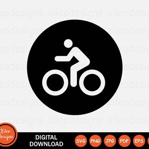 自転車レーン標識 SVG 自転車 サイクル サイクリスト 自転車道 アイコン シンボル グラフィック ベクター クリップアート Cricut デジタル ダウンロード ベクター png jpg eps pdf ai