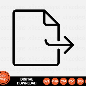Forward File Document Icon SVG Send Attachment Response png jpg eps ai pdf Digital Download Vector Graphic Clipart Vector Sign Symbol Cricut