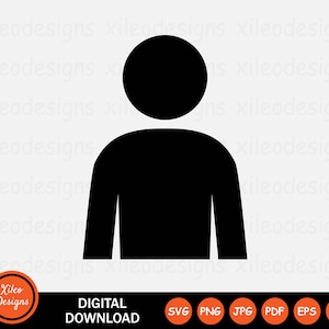 Stickman Icon SVG Man Stick Figure Male Person Human Digital Download Vector Sign Symbol Cricut Graphic Clipart Vector png jpg eps ai pdf
