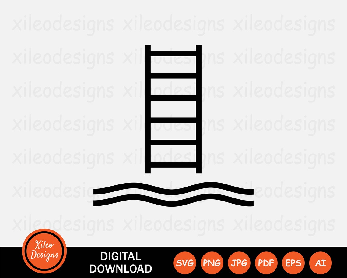 Embarkation Pilot Ladder Stairs up Down Water Vessel Boat Symbol Icon ...