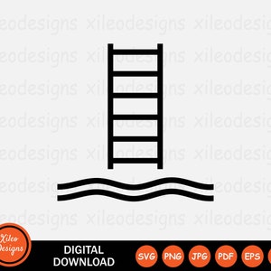 Embarkation Pilot Ladder Stairs Up Down Water Vessel Boat Symbol Icon Clipart Graphic Vector Cricut Digital Download svg png jpg eps pdf ai