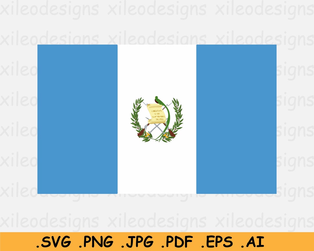 Guatemala Flag SVG, Guatemalan National Nation Country Banner, Digital ...
