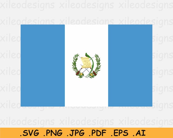 Guatemala Flag SVG Guatemalan National Nation Country Banner - Etsy