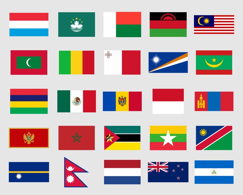 World Country Flags SVG Countries Flag SVG All National Etsy Israel
