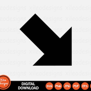 Pfeil unten rechts Symbol SVG Untere Coner Position Enter png jpg eps ai pdf Digital Download Vektorgrafik Clipart Vektor Zeichen Symbol Cricut