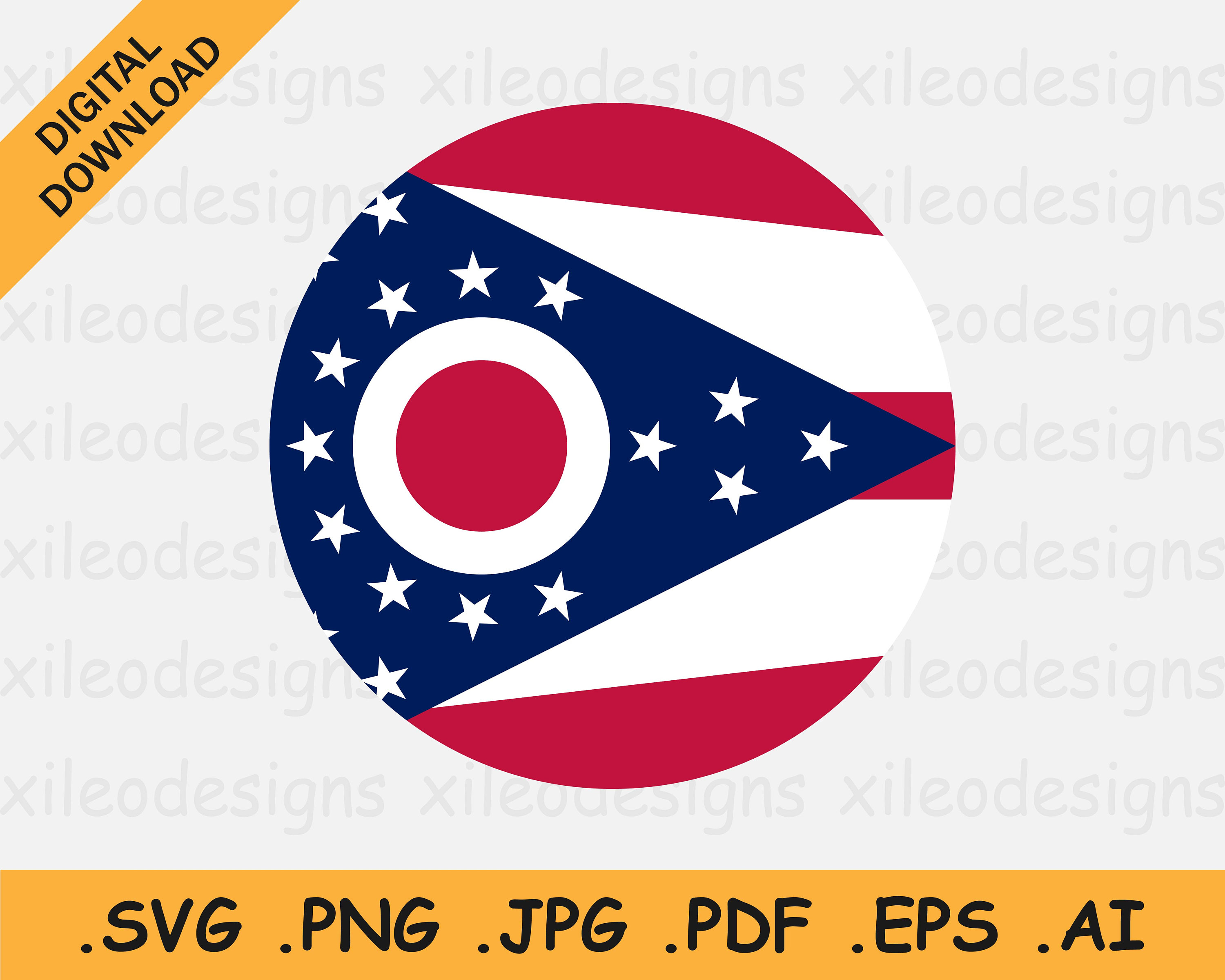 State Flag Of Ohio Printable