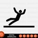Slip and Fall Icon SVG - Person Falling Down Trip Accident Slippery ...