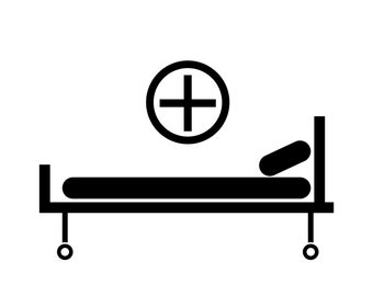 Hospital Medical Bed Healthcare Health Care Ward Icon Clip Art