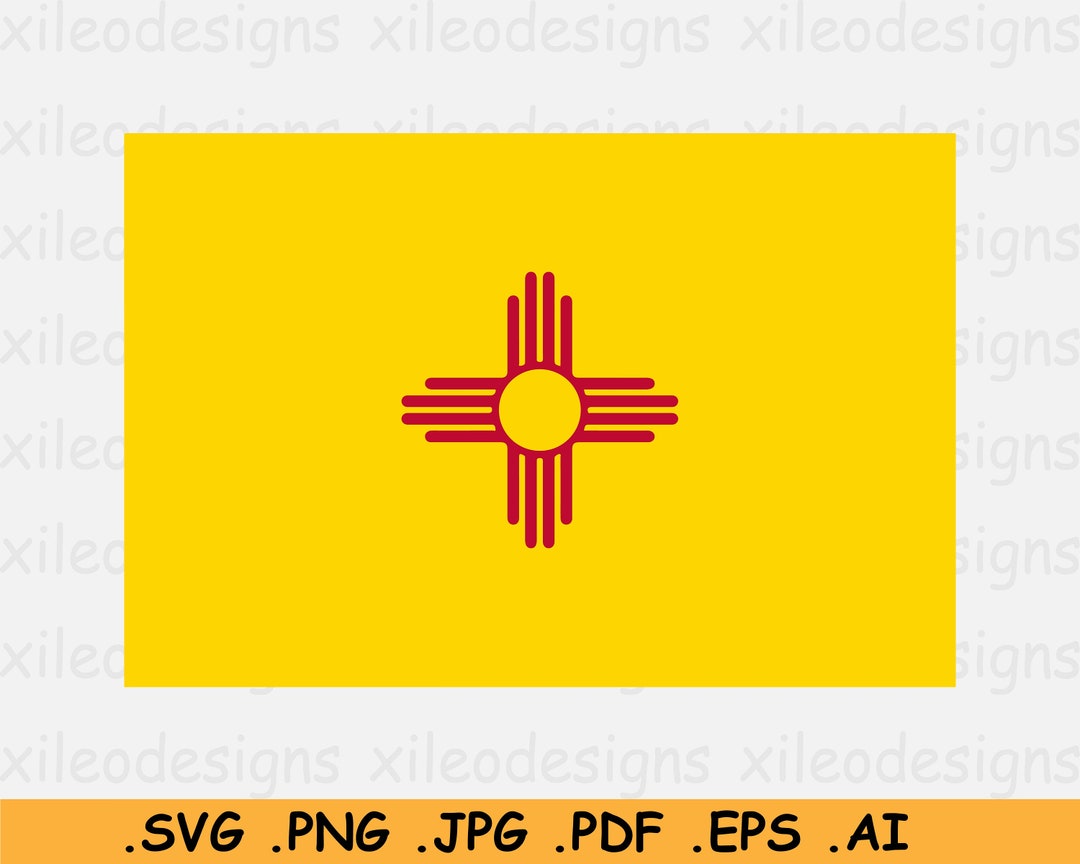 New Mexico Flag SVG NM U.S USA State Banner Cricut Cut File Etsy