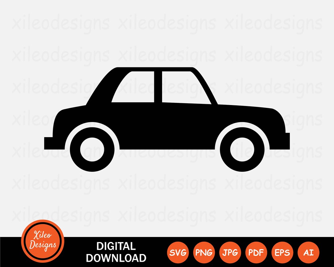 Car Icon SVG Automobile Vehicle Transport Traffic Motor Graphic Vector ...