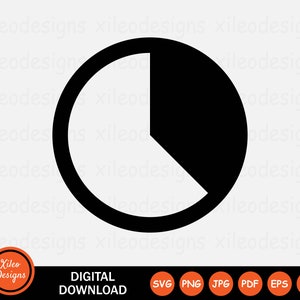 Cirkeldiagram pictogram SVG statistiek bedrijf financiën markt grafische vector clipart teken symbool Cricut digitale download vector png jpg eps pdf ai
