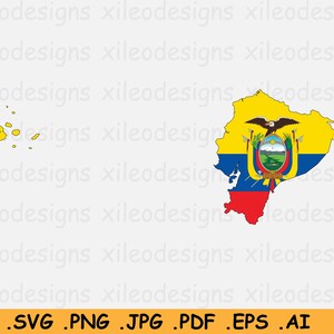Ecuador Vlag Kaart SVG, Ecuadoriaanse Nationale Kaart Vlag, Land Natie Silhouet Outline Atlas Scrapbook Clipart Vector Icon eps ai png jpg pdf