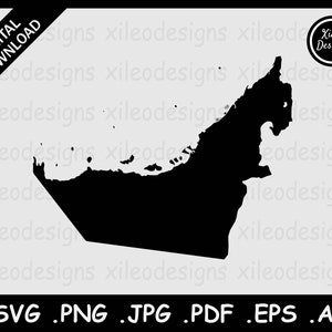 United Arab Emirates Map SVG, Vereinigte Arabische Arabische Länder, Stadtplan, Png jpg jpeg pdf eps ai
