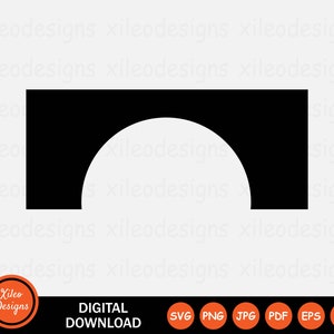 Icona del ponte ad arco Architettura Struttura stradale Attraversamento Grafica vettoriale Clipart Segno Simbolo Cricut Download digitale Vettore png jpg eps pdf ai