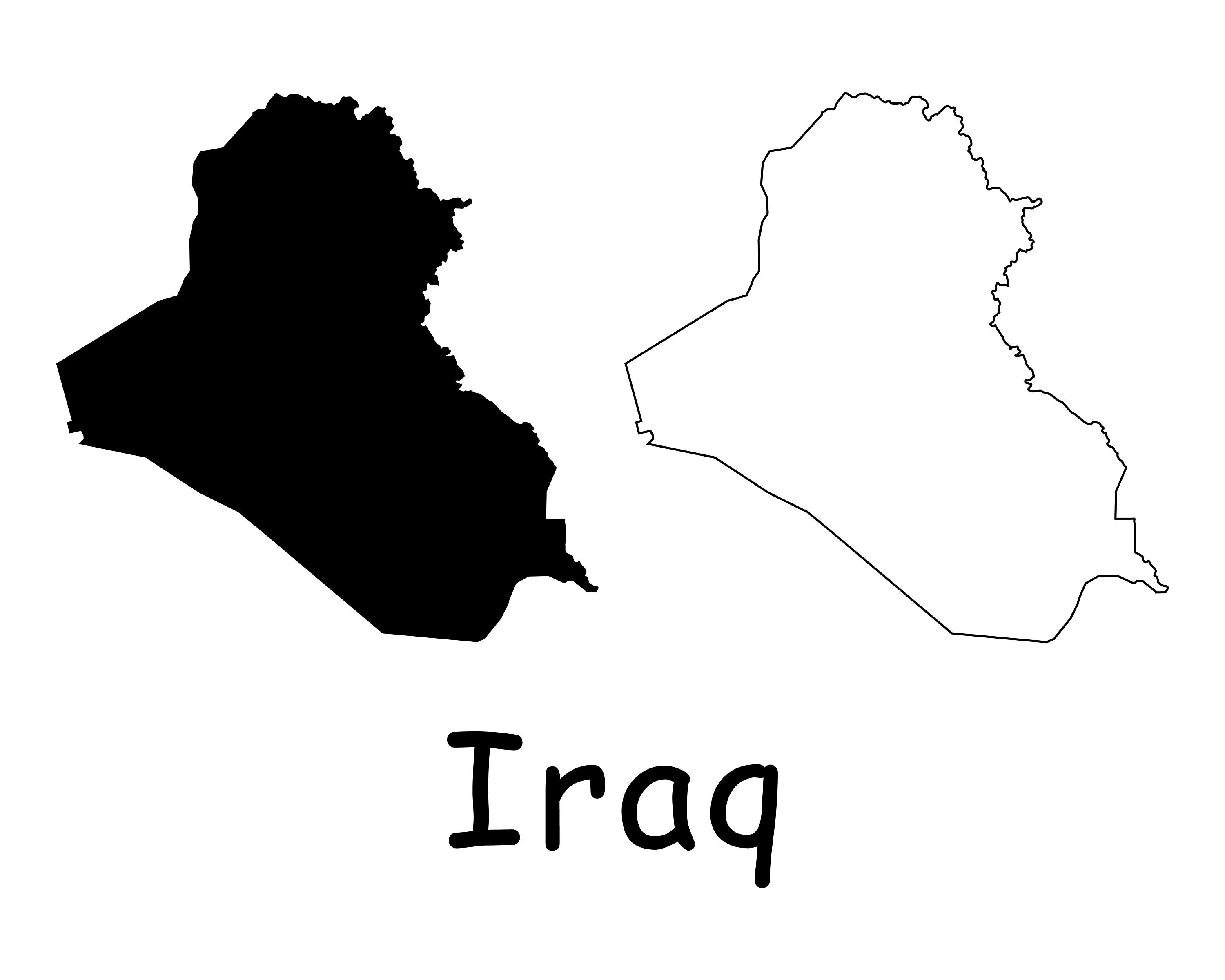 map of iraq outline