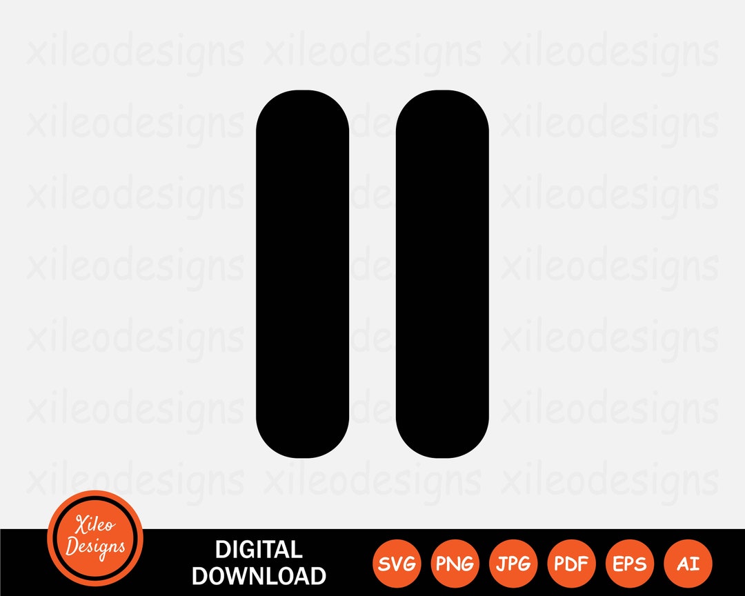 Pause Icon SVG Media Button Multimedia Control Player Png Jpg Eps Ai ...