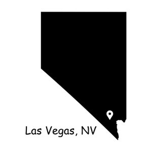 Las Vegas on Nevada State Map, Las Vegas Nevada USA Map, Las Vegas NY Nevada Lage Pin Drop Map Sofortiger digitaler Download svg png eps