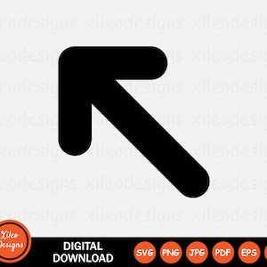 Punkt Pfeil oben links Symbol SVG Obere Ecke Mauszeiger png jpg eps ai pdf Digital Download Vektorgrafik Clipart Vektor Zeichen Symbol Cricut