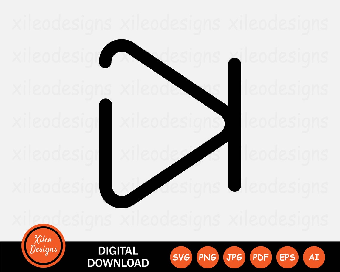 Skip Line Icon SVG Next Track Music Audio Media Control Png Jpg Eps Ai ...