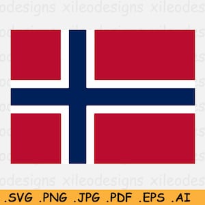 Norway Flag SVG, Norwegian National Nation Country Banner, Cricut Cut File Digital Download Clipart Vector Graphic Icon - eps ai png jpg pdf