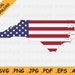 50 US State Maps on American Flag SVG - Individual USA America States ...