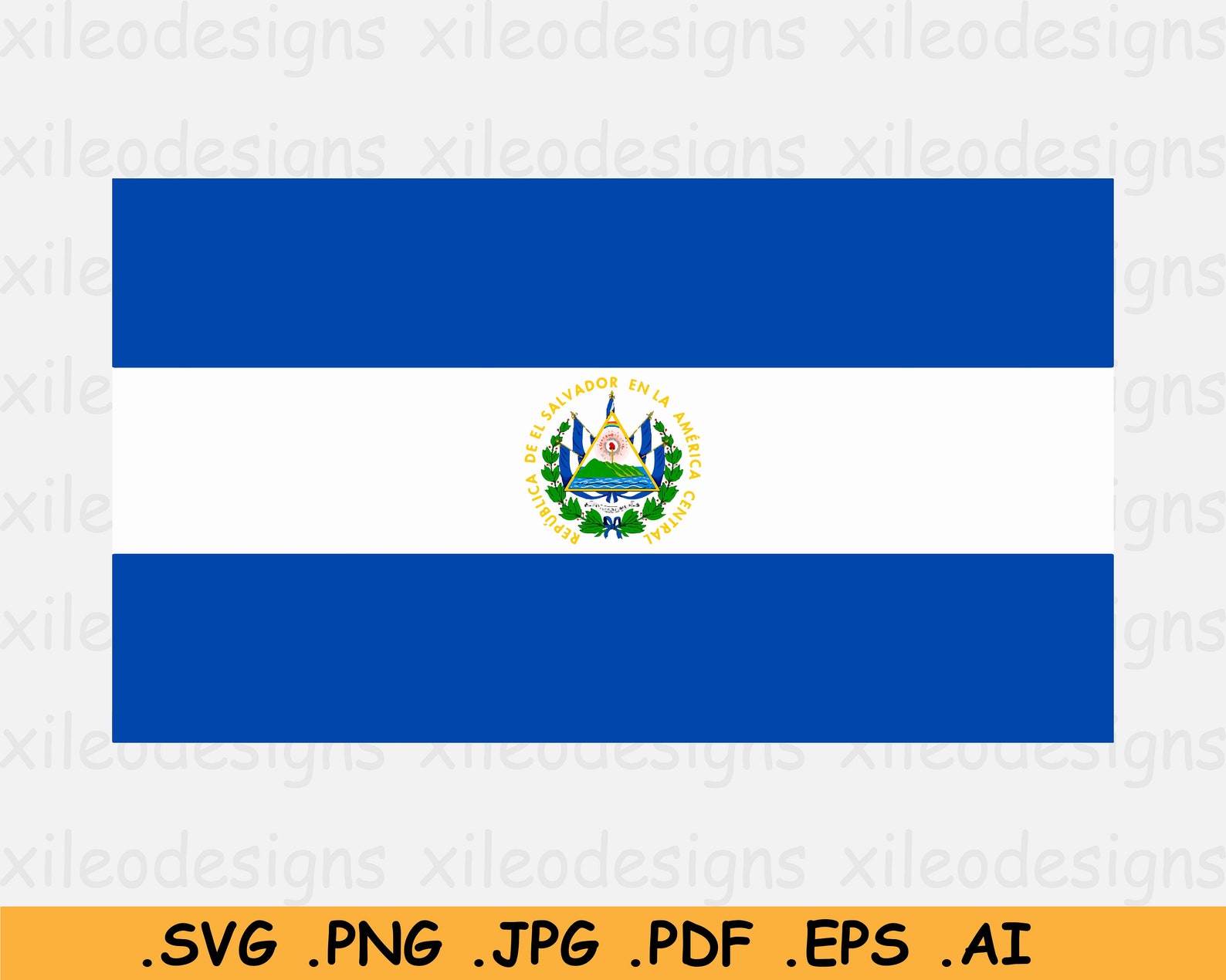 El Salvador National Flag SVG Salvadoran Nation Country Etsy