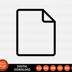 Ícone de arquivo SVG Folha de papel dobrada Documento Copiar Colar png jpg eps ai pdf Download digital Gráfico vetorial Clipart Sinal vetorial Símbolo Cricut