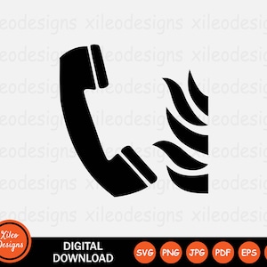 Fire Emergency Phone Telephone Call Point Rescue Help Sign Symbol Icon ...