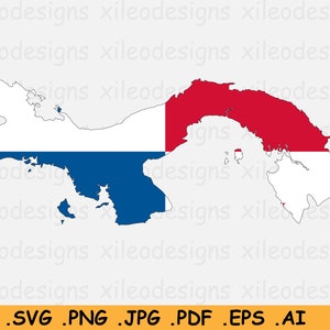 Panama Kaart Vlag SVG, Panamese SVG Cricut Cut File Land Nation Silhouette Outline Atlas Scrapbook Clipart Vector Icon eps ai png jpg pdf