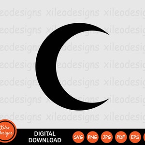 Op de afbeelding: Een zwarte halve maanvorm, een eenvoudig ontwerp voor knutselprojecten.