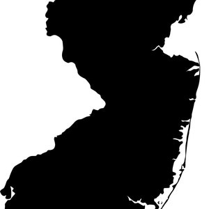New Jersey Map SVG - NJ USA United States of America Us, Black White ...
