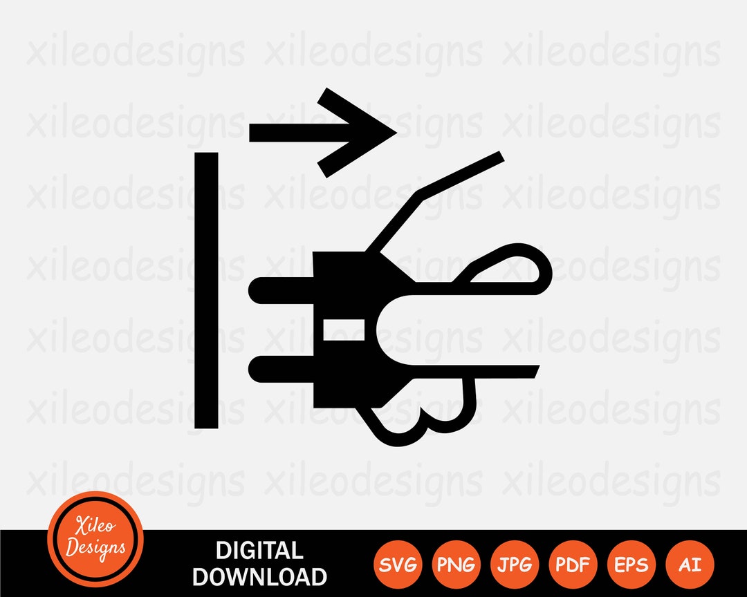 Pull Out Unplug Electrical Wall Plug Socket Disconnect Sign Symbol Icon ...