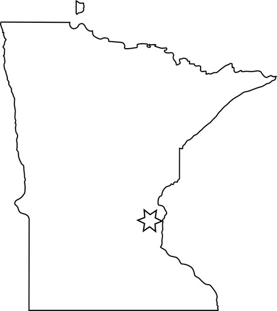 US State Maps Clipart-st paul minnesota state us map with capital