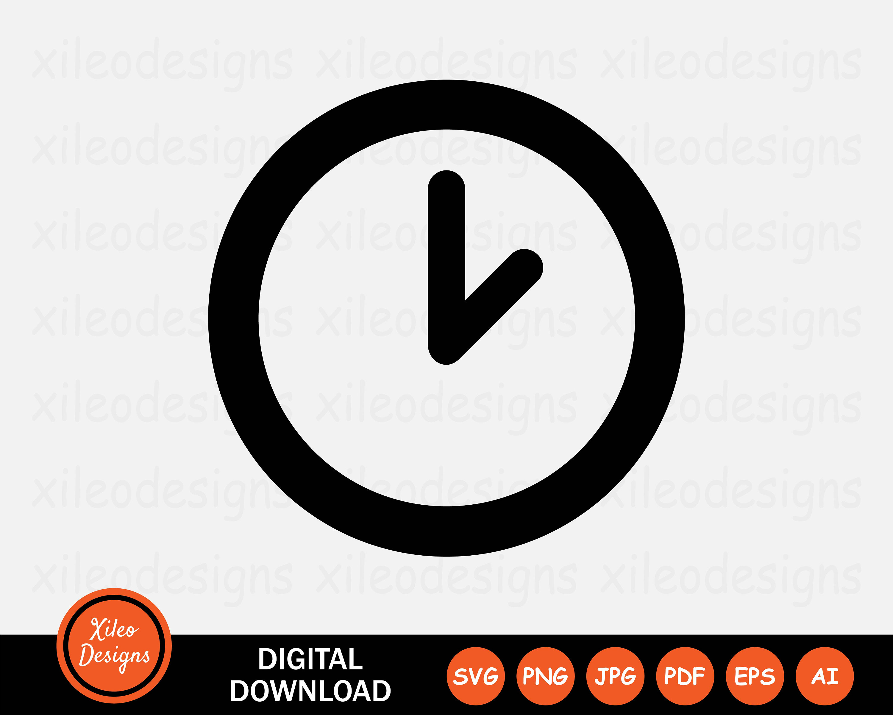 Clock Line Icon SVG Watch Timer Alarm Stopwatch Time Graphic Vector Digital  Download Clipart Sign Symbol Cricut Vector Png Jpg Eps Ai Pdf - Etsy, image size:3000x2400