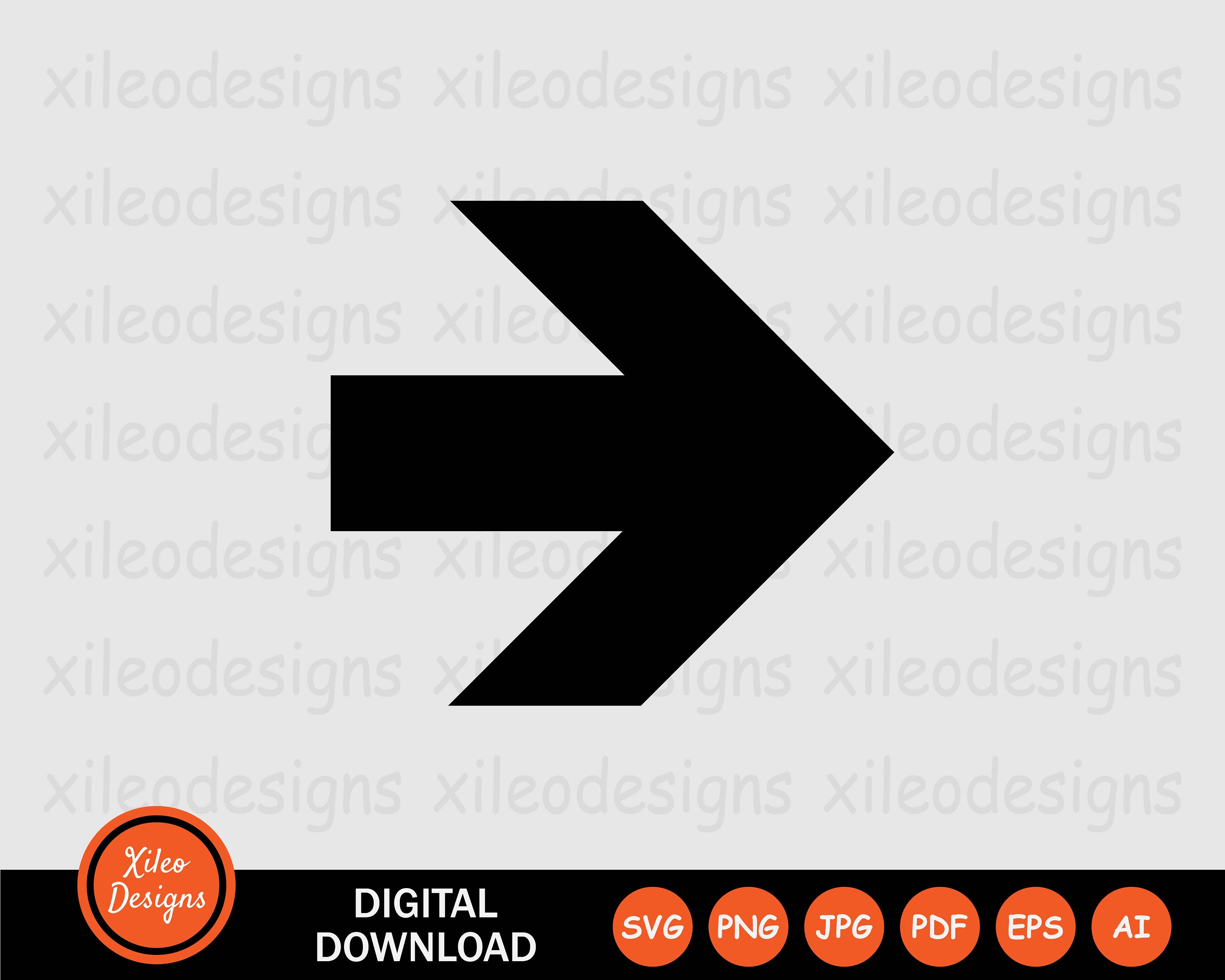 Right Arrow Icon SVG Point Pointing Direction Navigation Forward Black ...