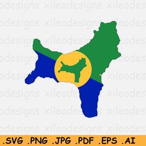 Christmas Island Map Flag SVG, Christmas Island Flag Map, External Territory of Australia, Instant Digital Download Icon, eps ai png jpg pdf