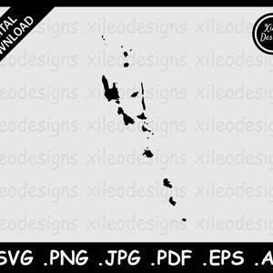 Vanuatu Karte SVG, Vanuatuan National Country Border, Black Silhouette Cricut Cut File Vektor Icon Cutout, png jpg jpeg pdf eps ai